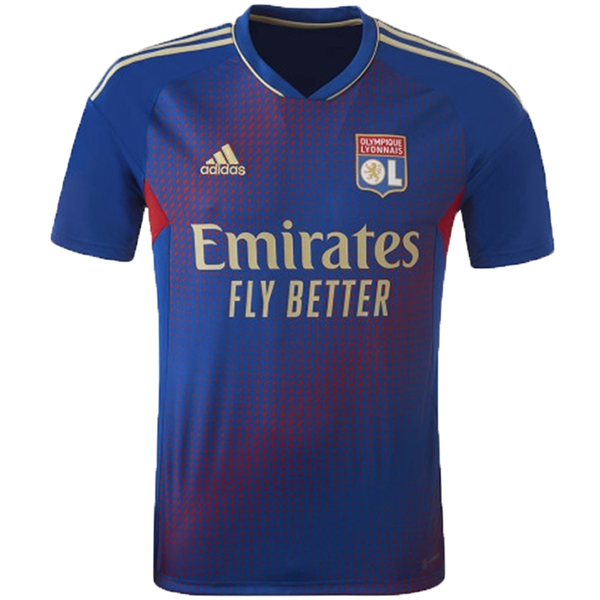 Lyon away jersey soccer uniform men's second football sports kit tops shirt 2022-2023